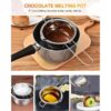Olla de acero inoxidable doble para derretir chocolate