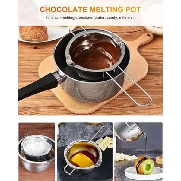Olla de acero inoxidable doble para derretir chocolate