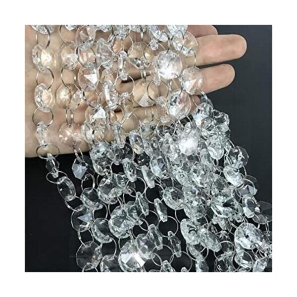 Ollain Guirnalda de cristal de 32.8 pies cristal con