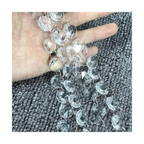 Ollain Guirnalda de cristal de 32.8 pies cristal con