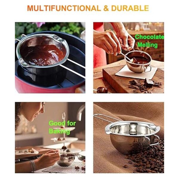 Olla de acero inoxidable doble para derretir chocolate
