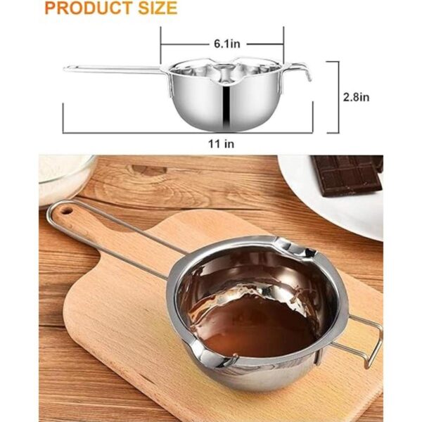 Olla de acero inoxidable doble para derretir chocolate