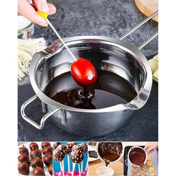 Olla de acero inoxidable doble para derretir chocolate