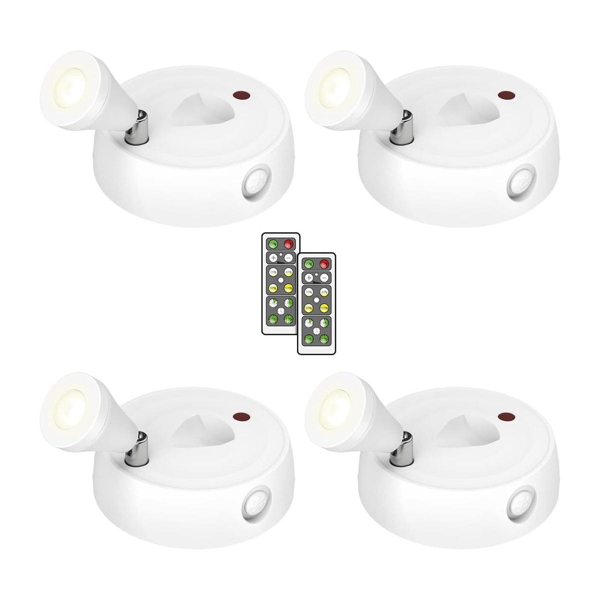 Olafus Focos para interiores 4 unidades inalámbricos