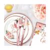 Ola Memoirs Baby Shower Platos y servilletas para niña_4