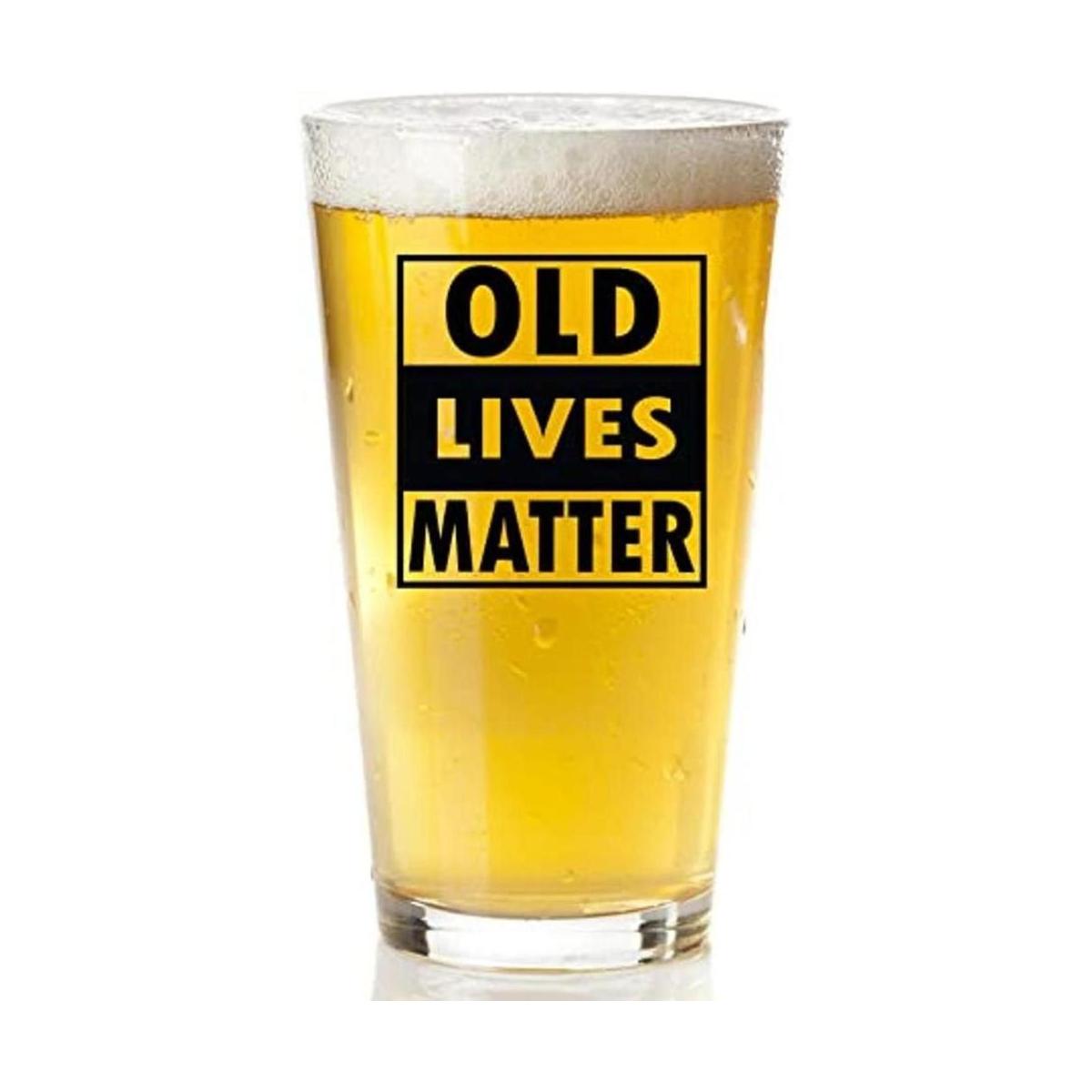 Old Lives Matter Beer Glass Divertidos regalos de