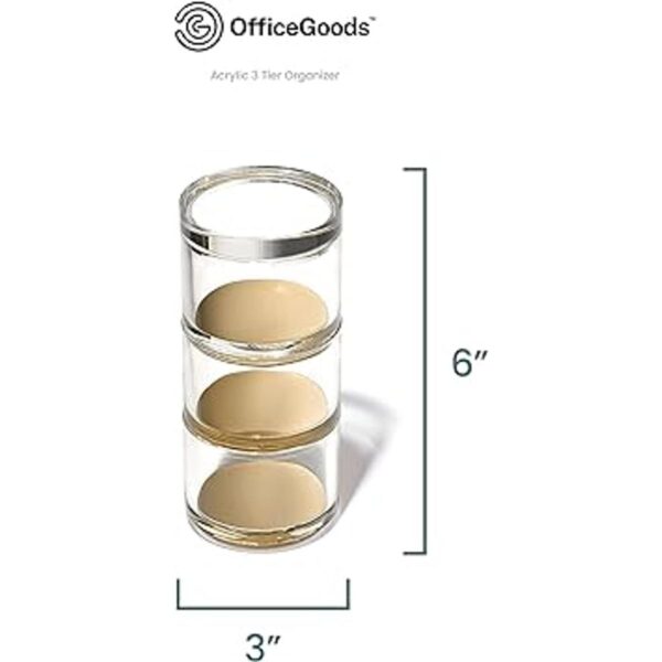 OfficeGoods Organizador apilable de acrílico de 3_4