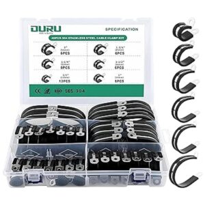 OURU Kit de 46 abrazaderas de cable abrazadera aislada_1