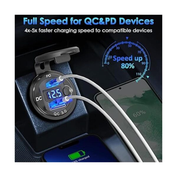 OUFFUN PD 20W USB C y 18W QC3.0 puerto USB de aluminio de_2
