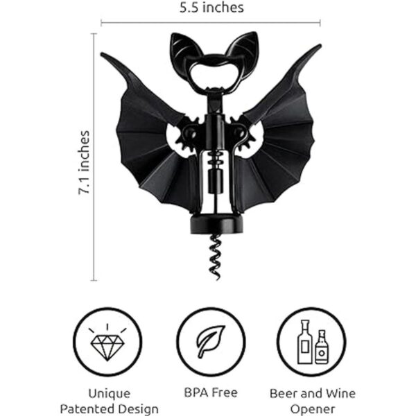 OTOTO Vino Spooky Bat Wine Abridor Decoración de_2