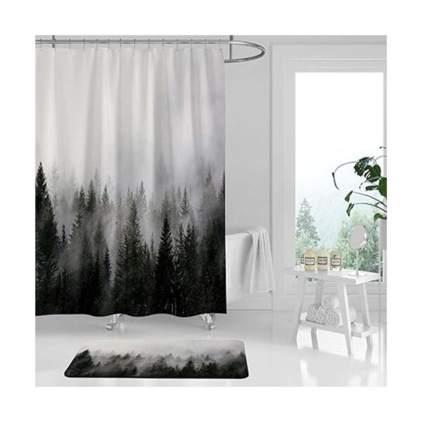 ORTIGIA Misty Forest Tapete de baño de secado rápido
