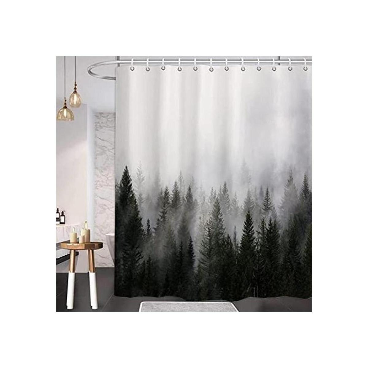 ORTIGIA Misty Forest Cortinas de ducha natural cortina