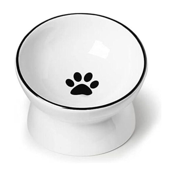 ONTUBE Cuenco de cerámica para gatos elevados o pequeños_1