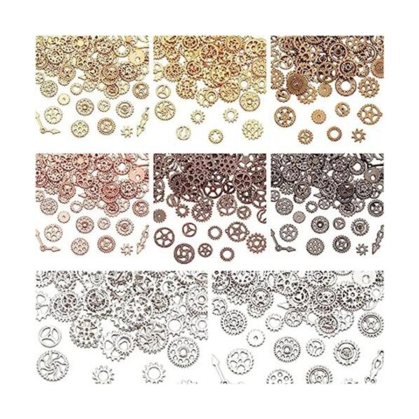 OLYCRAFT Dijes de engranajes antiguos Steampunk de 5.64
