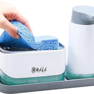OMAIA Juego de dispensador de jabón 4 en 1 dispensador de_1