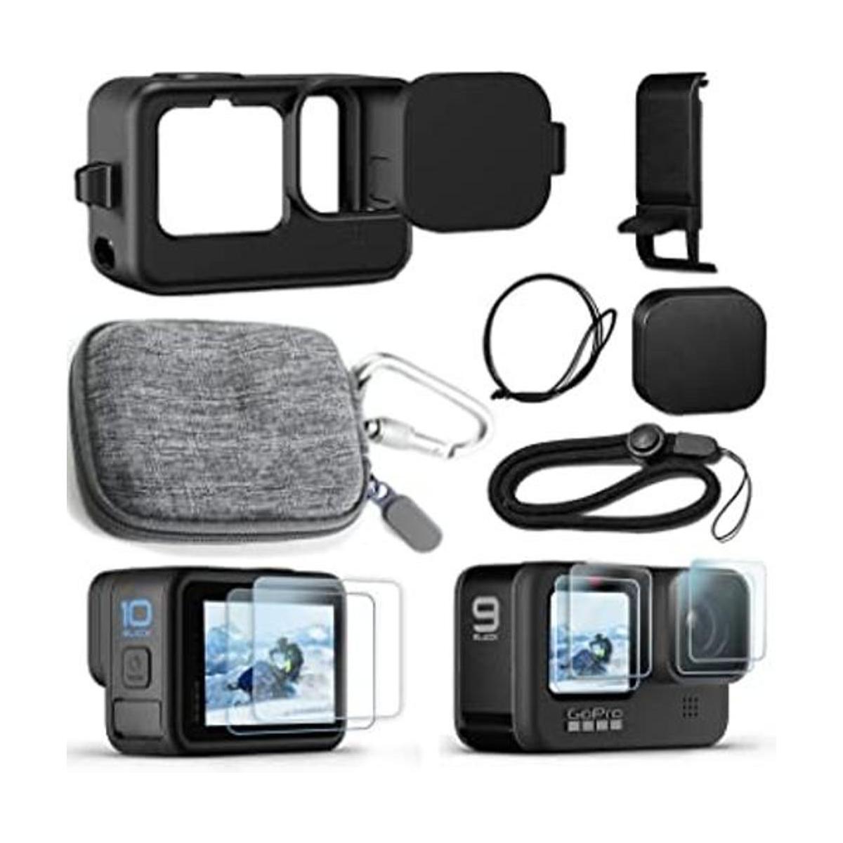 OKFUN Kit de accesorios para Go Pro Hero 11 10 9 negro