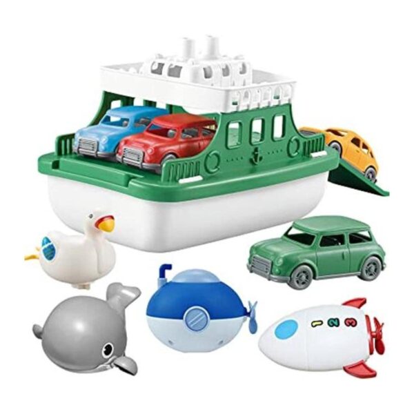 OKGIUGN Juego de juguetes de barco de ferry con 4 autos y_1