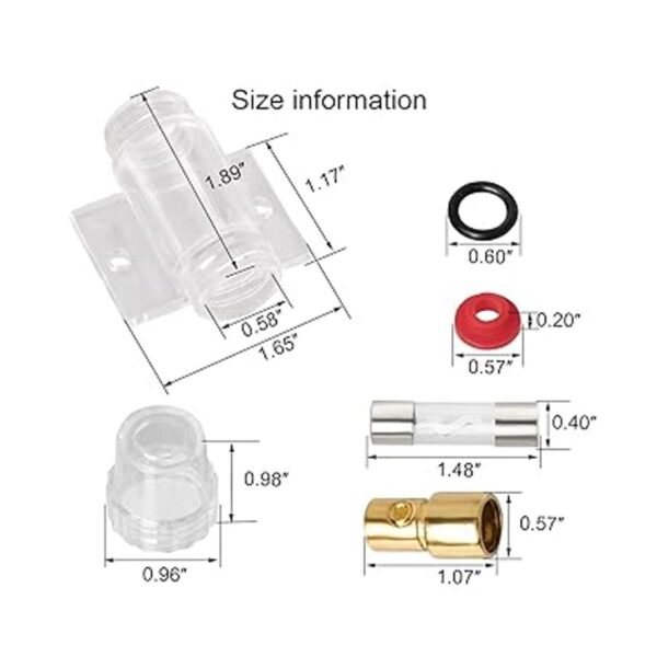 OIIKI 48 calibre AWG en línea AGU portafusibles con 2_2