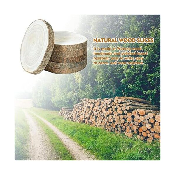 OBTANIM 5 piezas de rebanadas de madera natural de 7 a 8