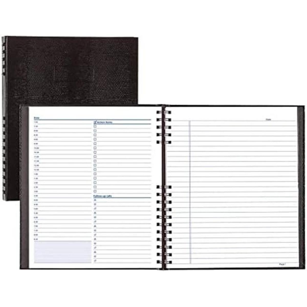 NotePro planificador diario sin fecha negro 200 páginas