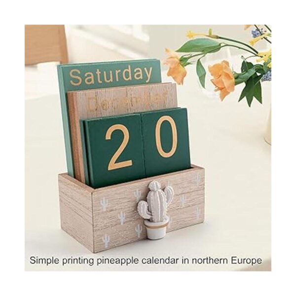 Notakia Calendario perpetuo calendario de madera para_2