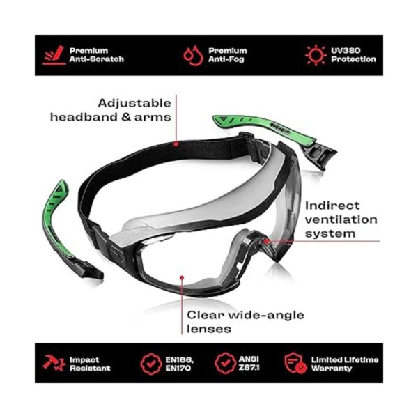 NoCry Lentes y lentes de seguridad híbridos transparentes;_2