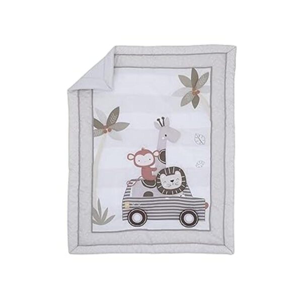 NoJo Jungle Ride Juego de cama de 3 piezas color gris_2