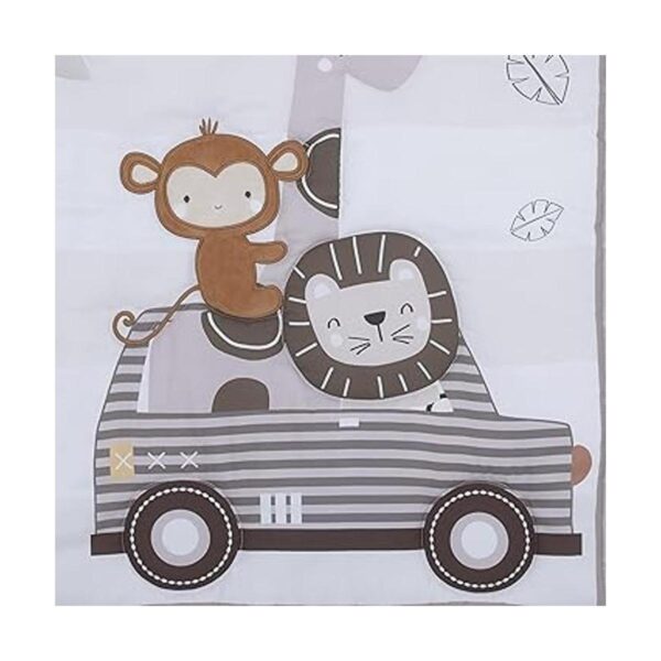 NoJo Jungle Ride Juego de cama de 3 piezas color gris_5