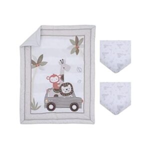 NoJo Jungle Ride Juego de cama de 3 piezas color gris_1