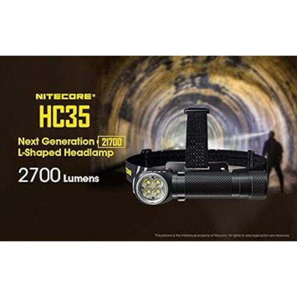 Nitecore HC35 Linterna frontal recargable LED 4 pilas de