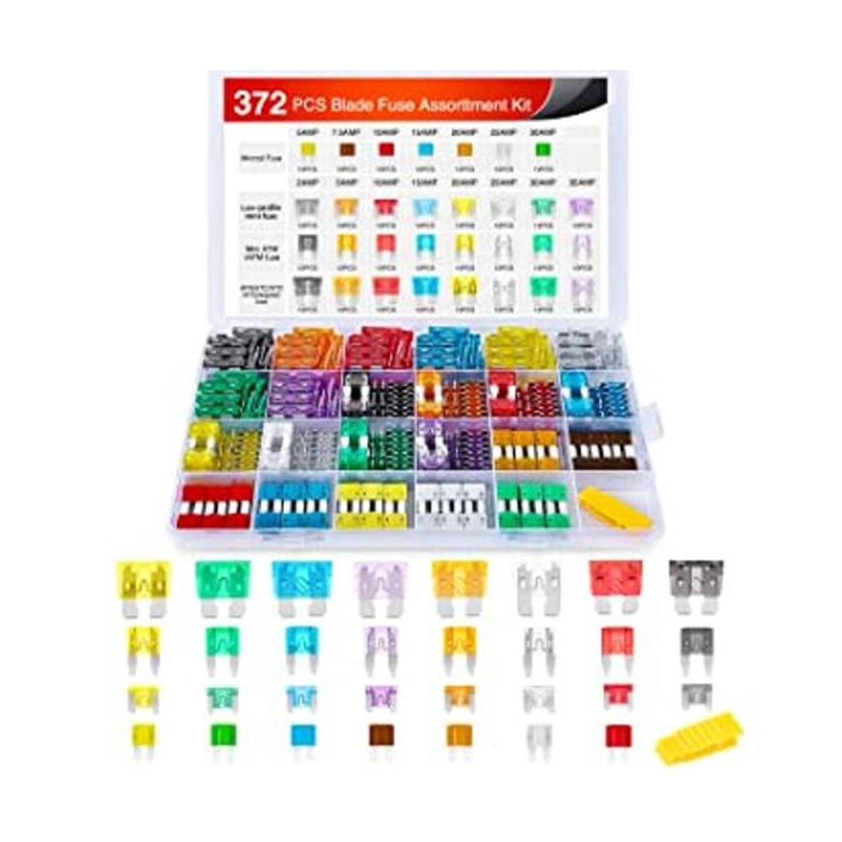 Nilight Kit surtido de 372 fusibles de coche estándar Mini