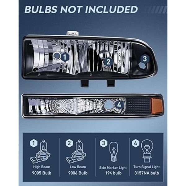 Nilight Ensamblaje de faros delanteros para Chevy Blazer_2