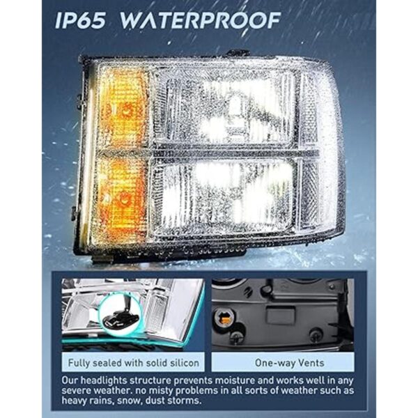 Nilight Conjunto de faros delanteros Sierra 1500 2007_5