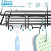 Nieifi Shower Caddy Shelf with Hooks Storage Rack