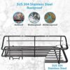 Nieifi Shower Caddy Shelf with Hooks Storage Rack