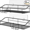 Nieifi Shower Caddy Shelf with Hooks Storage Rack