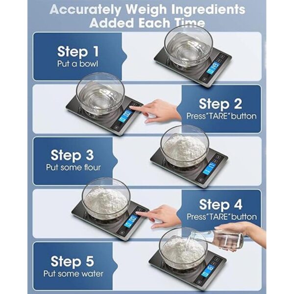 Nicewell Báscula de alimentos 22 libras escala digital_4