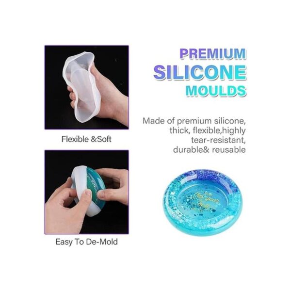 NiArt Cenicero de resina epoxi Moldeos de silicona 4