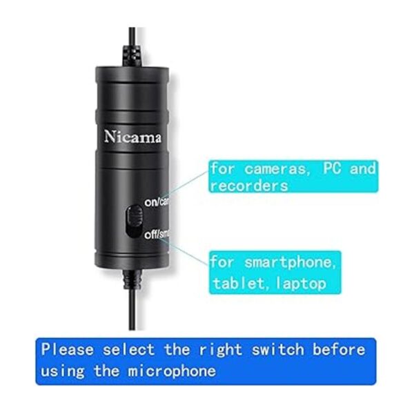 Nicama LVM1 Lavalier Micrófono de solapa con protector de_2