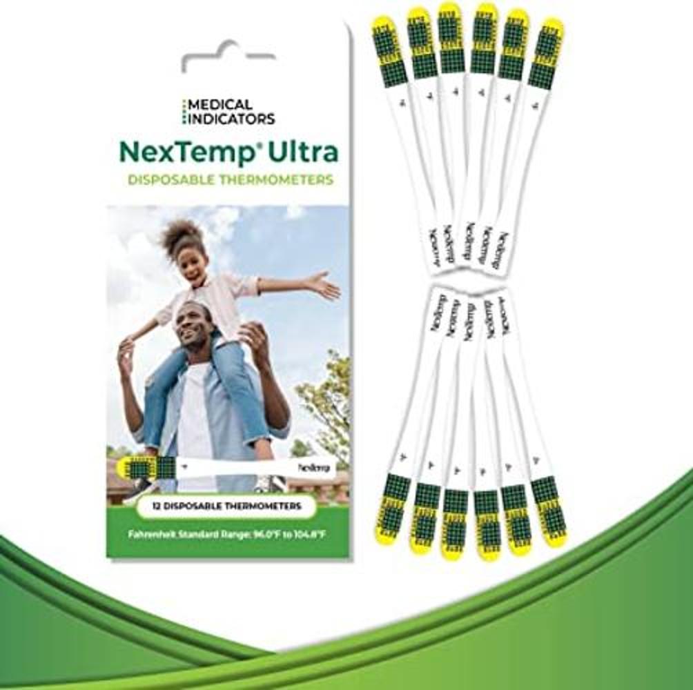 NexTemp Termómetros ultra de un solo uso paquete de 12
