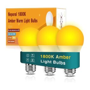 Neporal Bombillas ámbar de 9 W bombillas de sueño suaves_1
