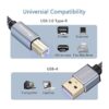 Nanxudyj Cable de impresora USB 2.0 tipo A macho a B macho_3