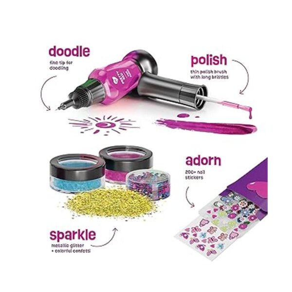 Nail Art Studio para niñas Kit de esmalte de uñas para_2