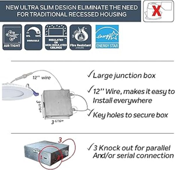 Nadair SL61125WH3KBN Caja de conexiones empotrable 15 W_5