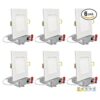NUWATT Lámpara de techo LED empotrada cuadrada de 4_1