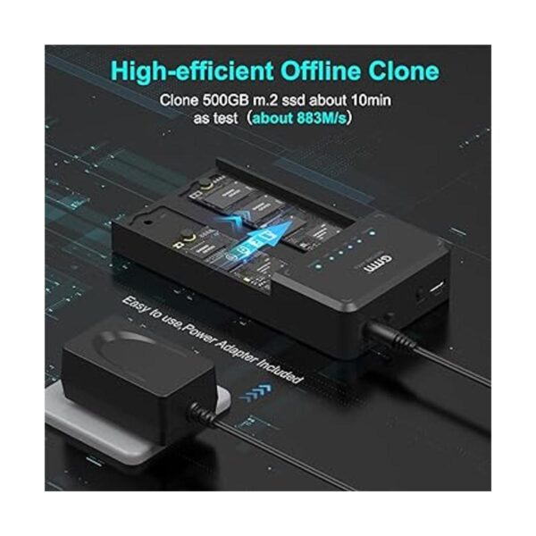 NVMe M.2 Duplicador de doble bahía clon adaptador USB a_2