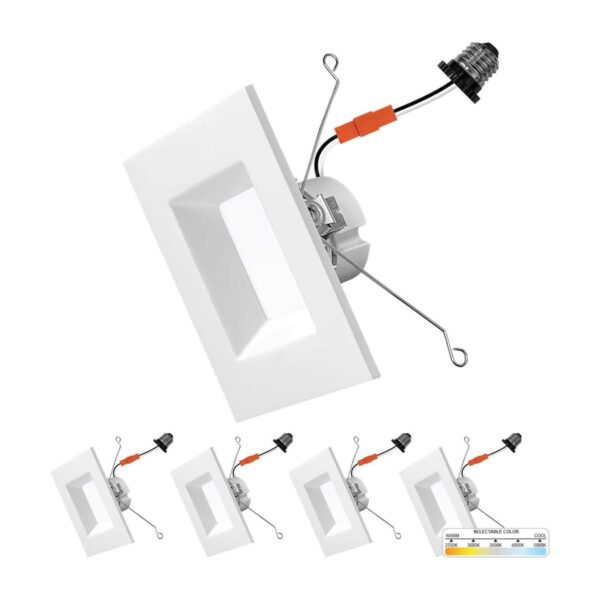 NUWATT Lámpara de techo LED cuadrada de 6 pulgadas 14 W_1