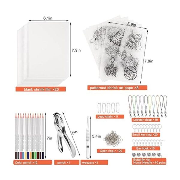 NOVWANG El kit de hojas de plástico termorretráctil de 198
