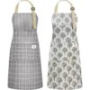 NLUS Paquete de 2 delantales de cocina impermeables