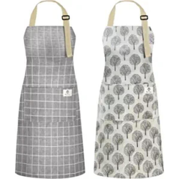 NLUS Paquete de 2 delantales de cocina impermeables